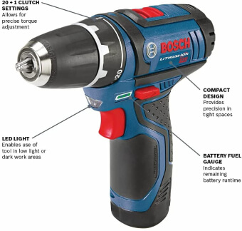 Bosch Power Tools Drill Kit-PS31-2A-12V